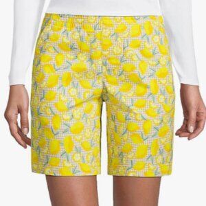Lands' End Yellow Lemon Patterned Shorts NWOT!